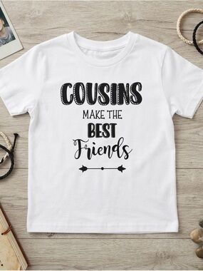 Girls Size 5 “Cousins Make the Best Friends” Graphic Tee
